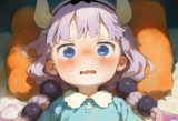 1girl, loli, aged down, chibi, close-up, portrait, blush, close-up, kanna kamui, s-3406148666