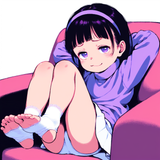 1girl, loli, aged down, child, black hair, blunt bangs, long hair, purple eyes, s-2868802535