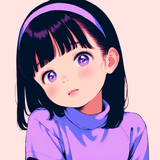 1girl, loli, aged down, child, black hair, blunt bangs, long hair, purple eyes, s-3273089265