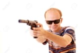 6186209-young-man-aiming-with-gun-isolated