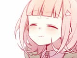 1girl bad_id bad_pixiv_id closed_eyes danganronpa flipped_hair hair_ornament lari nanami_chiaki pink_hair short_hair