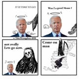 biden rambling falls on stairs angel of death