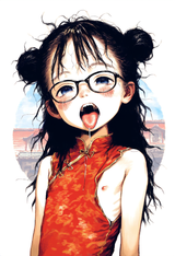 1girl, loli, {child}, close-up, messy hair, long hair, black hair, aged down, ba s-3405906567