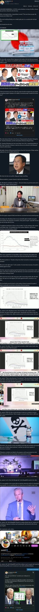@VigilantFox Japanese Bombshell COVID-19 Vaccine databage Vaxx Jab Deaths Die-off