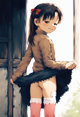 1girl, loli, child, aged down, little sister, baby girl, black hair, long hair, s-1984117468