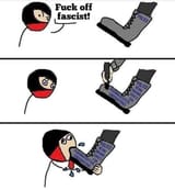 Antifa ACAB Big Pharma Bootlicker Meme