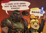 __ a1 isabelle_and_doomguy_animal_crossing_and_2_more_drawn_by_ami_dark__sample-e64961c0108861ef3e1cdf7adb4af3fa