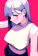 1girl_large_breasts_white_hair_red_eyes_long_hair_blush_close-up_crop_top_s-785383227