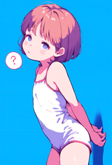 1girl, loli, child, aged down, blonde hair, wavy hair, onesie, skin tight, cami s-911258389