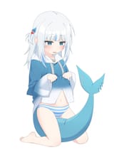 Gawr Gura, GawrGura, gawrt 쿠션처럼 푹신한 꼬리