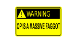 OP is a massive faggot 