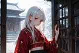 138416-2362440650-preteen girl long hair silver hair red eyes freckles, kimono, midriff, workout