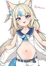 virtual YouTuber, samekosaba, navel Tummy