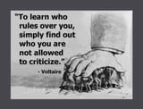 Voltaire to know who rules over you