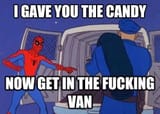 get in the van spiderman