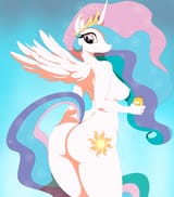 819026__nudity_anthro_questionable_princess_celestia_upvotes_galore_smiling_edit_smile_nipples_ass