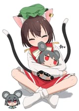 Touhou, Touhou Project, Chen らくがき橙