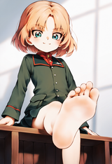 1girl, katyusha (girls und panzer), serious expression, tsurime, blonde hair, lo s-1810022223
