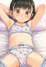 1girl, loli, aged down, little sister, immature female, garter belt, thighhighs, s-1378005354