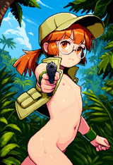 Pov, , 01__ (in the style of metal_slug )__, outdoors jungle, sexually_suggestiv s-23757574