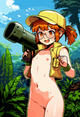 _01__ (in the style of metal_slug )__, outdoors jungle, sexually_suggestive, NSF s-2028385304