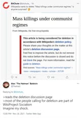 Mass-Killings-Under-Communist-Regimes-Wikipedia-Deletion-Bitchute-Twitter-Tweet-Deletion-Socialism-Misinformation-Leftists-Leftoids-Libtards-Bias