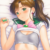 1girl, solo, hair bow, light skin, bow, Sailor Jupiter, brown hair, ponytail, lo s-4168228950