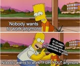 nobody working
