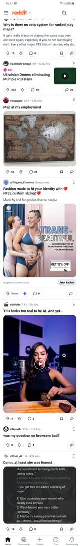 Ad on reddit home screen 2