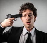 man-gun-trying-commit-suicide-260nw-1137503222