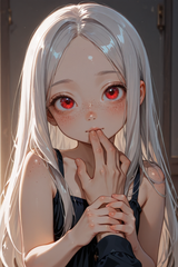 138611-2256102345-hand in hand, hand holding, intertwined, loli, preteen girl long hair silver hair red eyes freckles