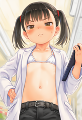 1girl, loli, aged down, child, female child, immature female, doctor&#039;s coat, wh s-3423792096