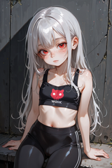 138754-1445198505-solo loli, preteen girl long hair silver hair red eyes freckles, work crop top, leggings