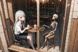 138830-403365242-Sitting at cafe window alone_ADDBASE___Melia__, loli, vest, tie, shirt, leggings, skirt, sunny window, excited_ADDCOL_rainy wind