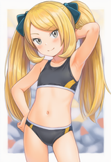 1girl, loli, aged down, immature female, child, Cynthia (pokemon), pokemon, poke s-3231123054