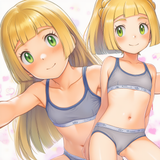 1girl, loli, aged down, immature female, child, Lillie (pokemon), pokemon, pokem s-2377664395