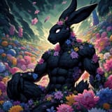 Slumbering Black Rabbit 013