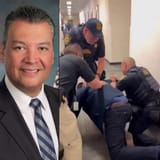 Alex Padilla tackled