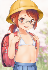 1girl, loli, aged down, immature female, child, smile, Lorelei (pokemon), red ha s-2897566356