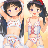 1boy, bulge, loli, aged down, child, immature female, solo, hair bow, light ski s-2828082383