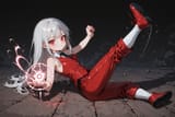 139048-3713388988-drawn (chibi_1.1), (vast battle field_1.25), 2girls, (back on back_1.3)_ADDBASE _preteen girl long hair silver hair red eyes fre