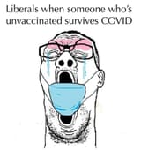 Liberals when someone who&#039;s unvaccinated survives COVID-19