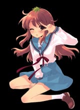 8471 - clin_d&#039;œil feuille ito_noizi mikuru mikuru_beam retouché sans_fond suzumiya_haruhi_no_tameiki uniforme_scolaire