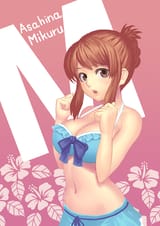 8592 - bikini décolleté k+ maillot_de_bain mikuru nombril nœud poitrine ruban suzumiya_haruhi_no_yuuutsu
