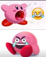 kirby crying laughing emoji