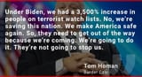 homan biden increased terrorists on watch lists by 3500%