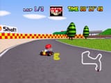 Mario-Kart-64-Screenshot-of-Mario-Drifting-Around-Corner