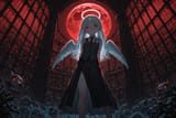 139135-250360802-(moody lighting, dark_1.5), solo, preteen girl long hair silver hair red eyes freckles, vest, tie, sleeveless shirt, open split