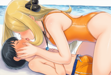 1girl, 1boy, shota, age difference, height difference, from side, water, see, ki s-1506731439