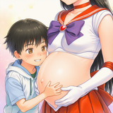 Sailor Mars, shota, aged down, 1boy, 1girl, age difference, height difference, p s-1408738884